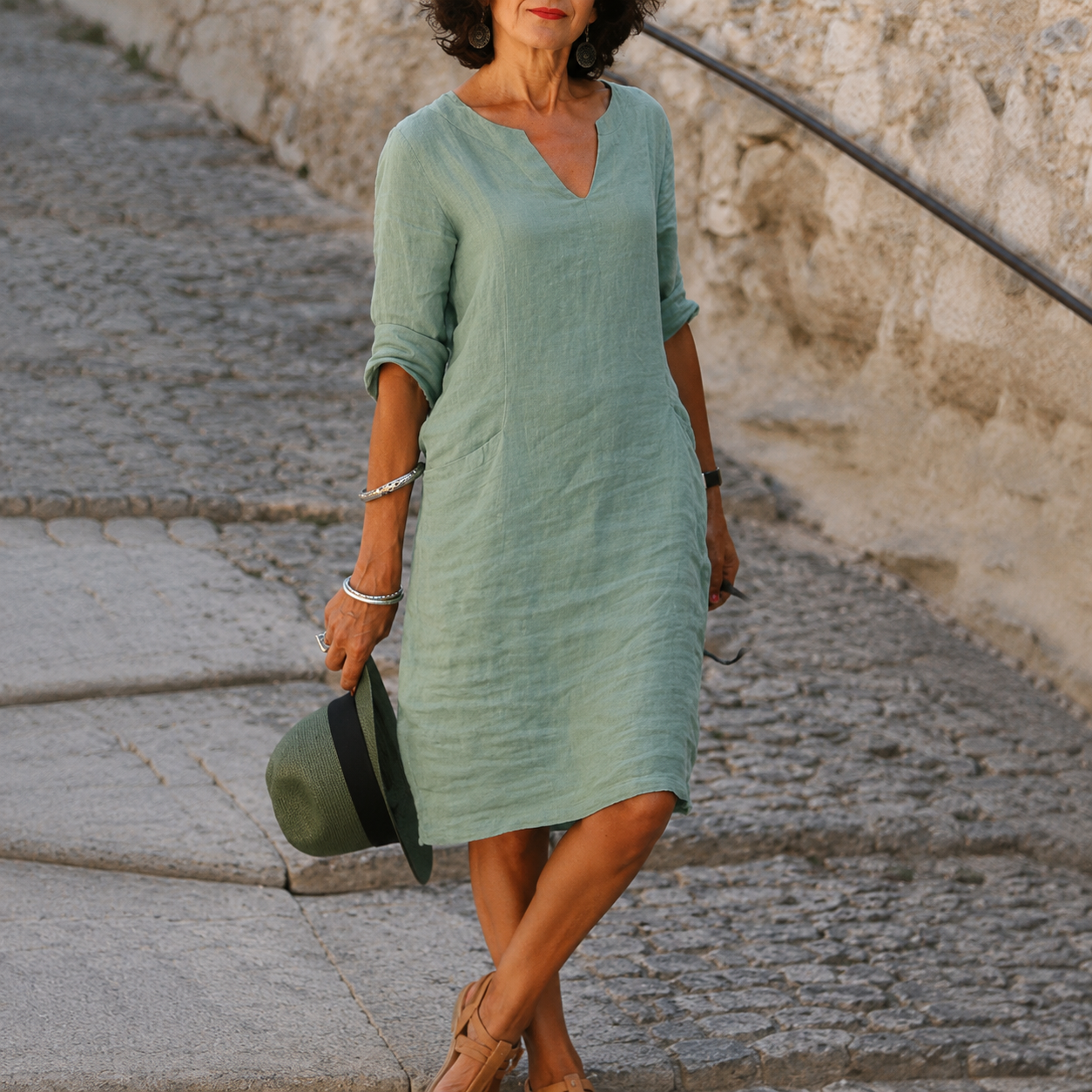 Elisa - Vestido Estampado Midi de Verano