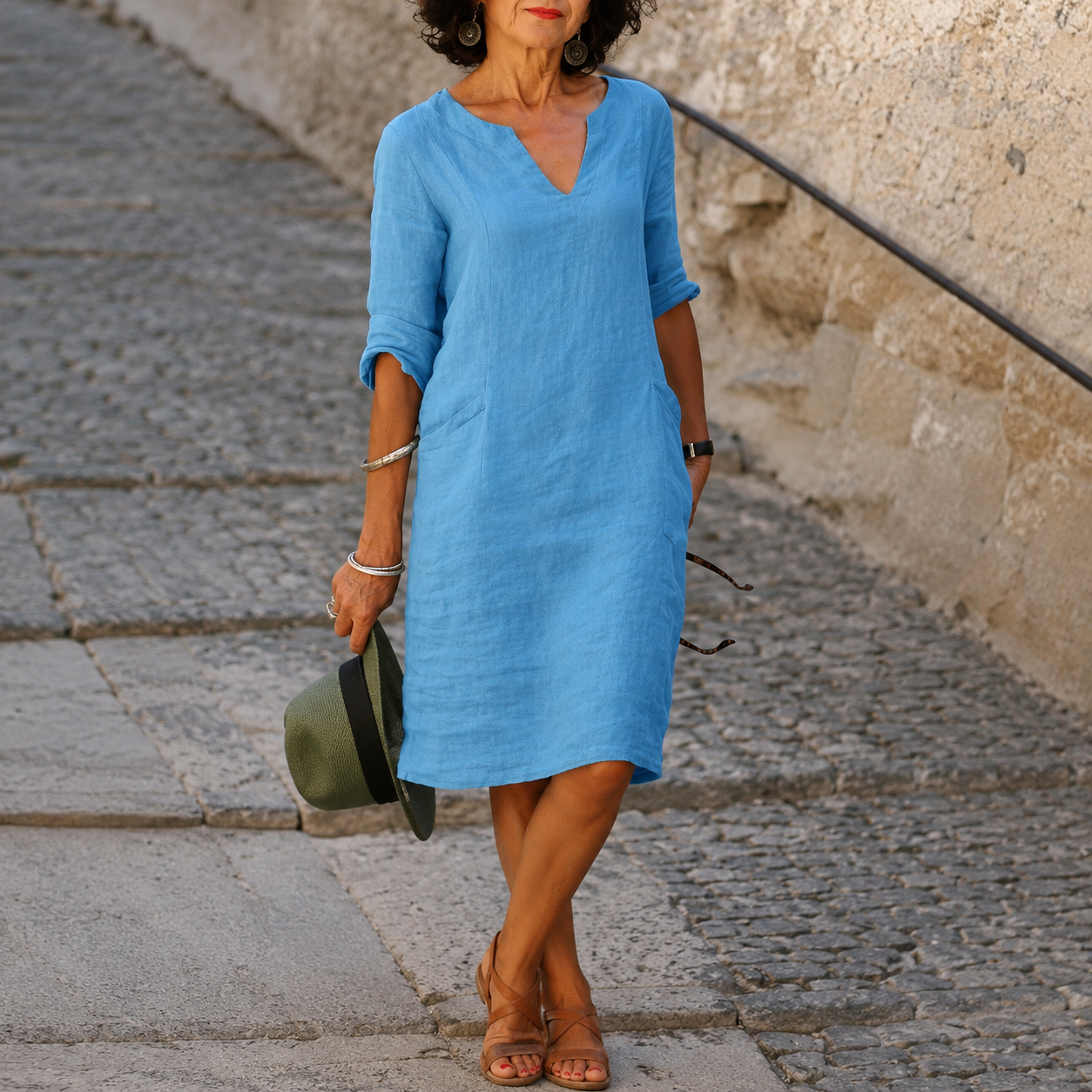 Elisa - Vestido Estampado Midi de Verano