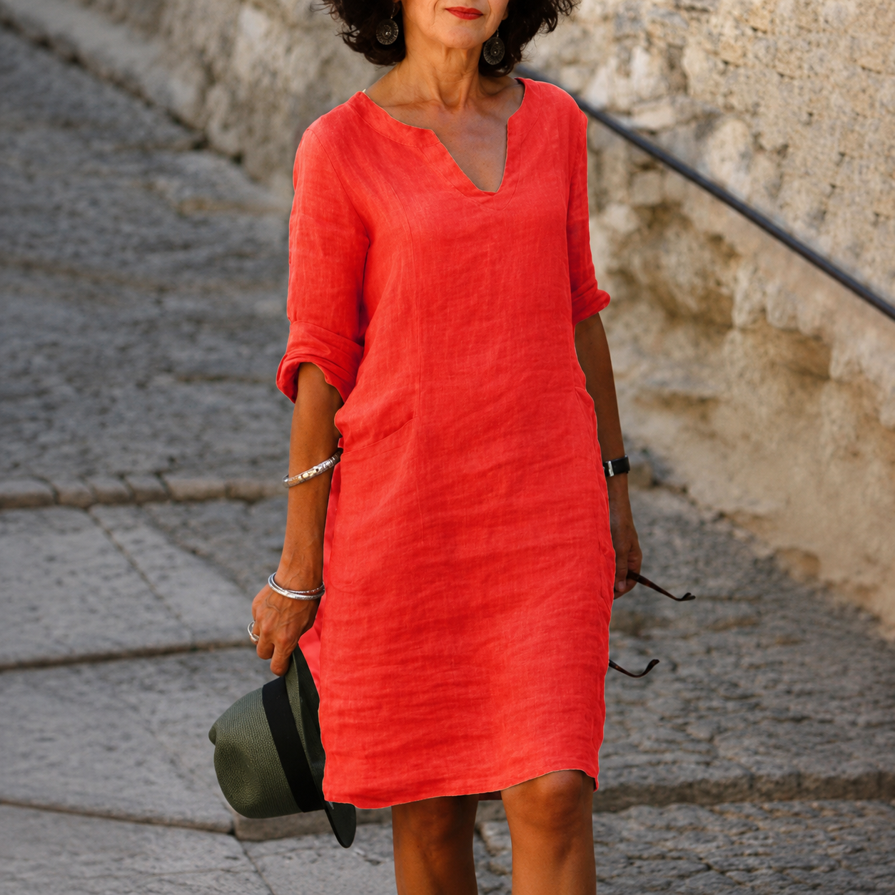 Elisa - Vestido Estampado Midi de Verano