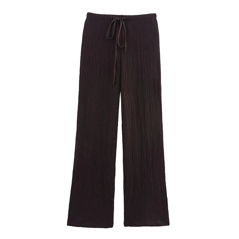 Sheena - Conjunto Elegante de Dos Piezas con Pantalón Acampanado