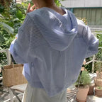 Olia - Camisa Casual con Capucha y Rayas