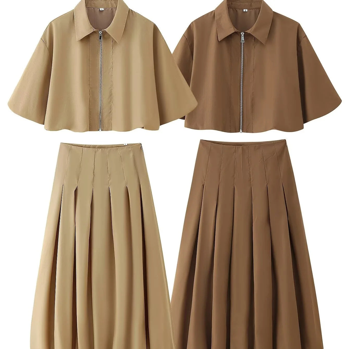 Nuria - Conjunto Elegante de Chaqueta y Falda Midi