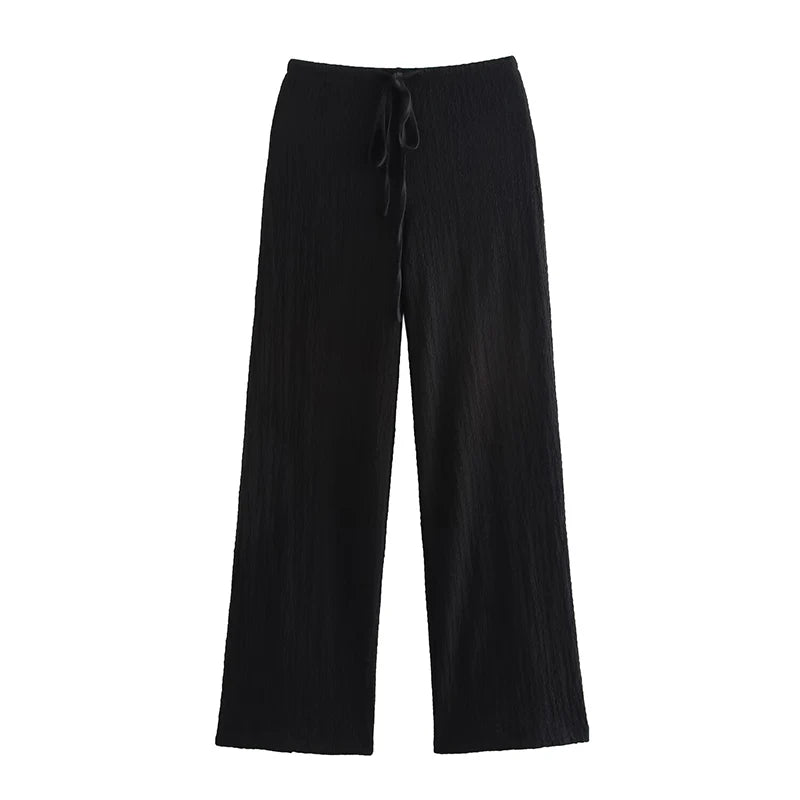Sheena - Conjunto Elegante de Dos Piezas con Pantalón Acampanado