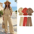 Dana - Elegant Vintage Blouse and Pants Set